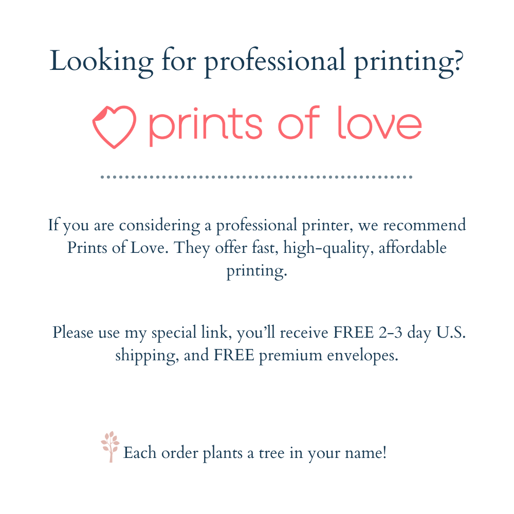 Anchored Willow Prints partnered with Prints of Love for professional printing